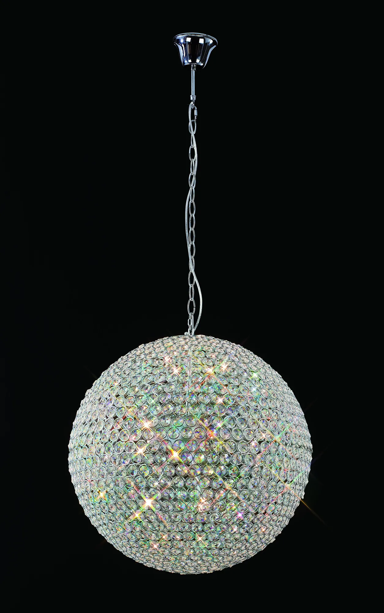 IL30195  Ava Crystal Pendant 9 Light Polished Chrome